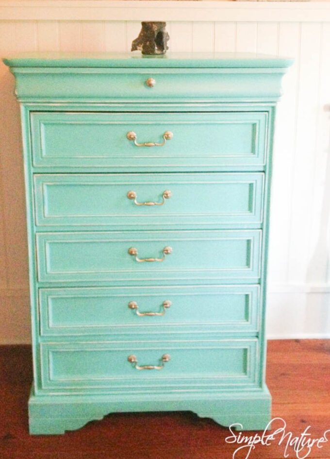 Turquoise Painted Furniture - Simple Nature Decor