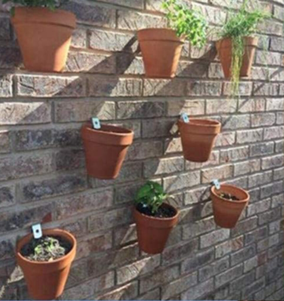 Easy DIY Pot Clips for hanging your Terra Cotta Pots 