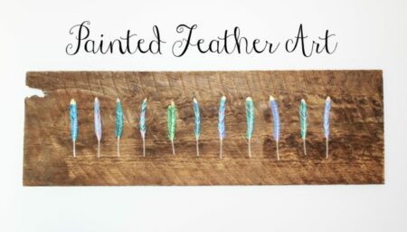 D.I.Y. PAINTED FEATHER ART - Simple Nature Decor