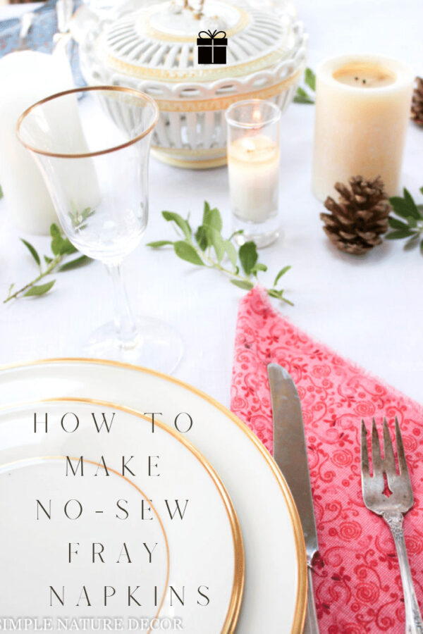 No Sew Frayed Linen Napkins DIY Tutorial