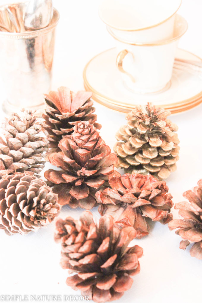 Easy Pinecone Table Decorations - Simple Nature Decor
