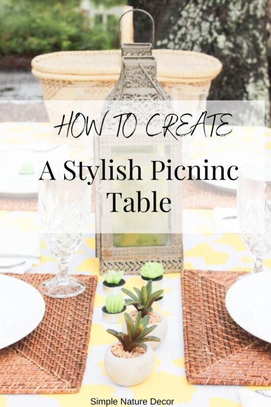 How To Decorate A Stylish Picnic Table - Simple Nature Decor