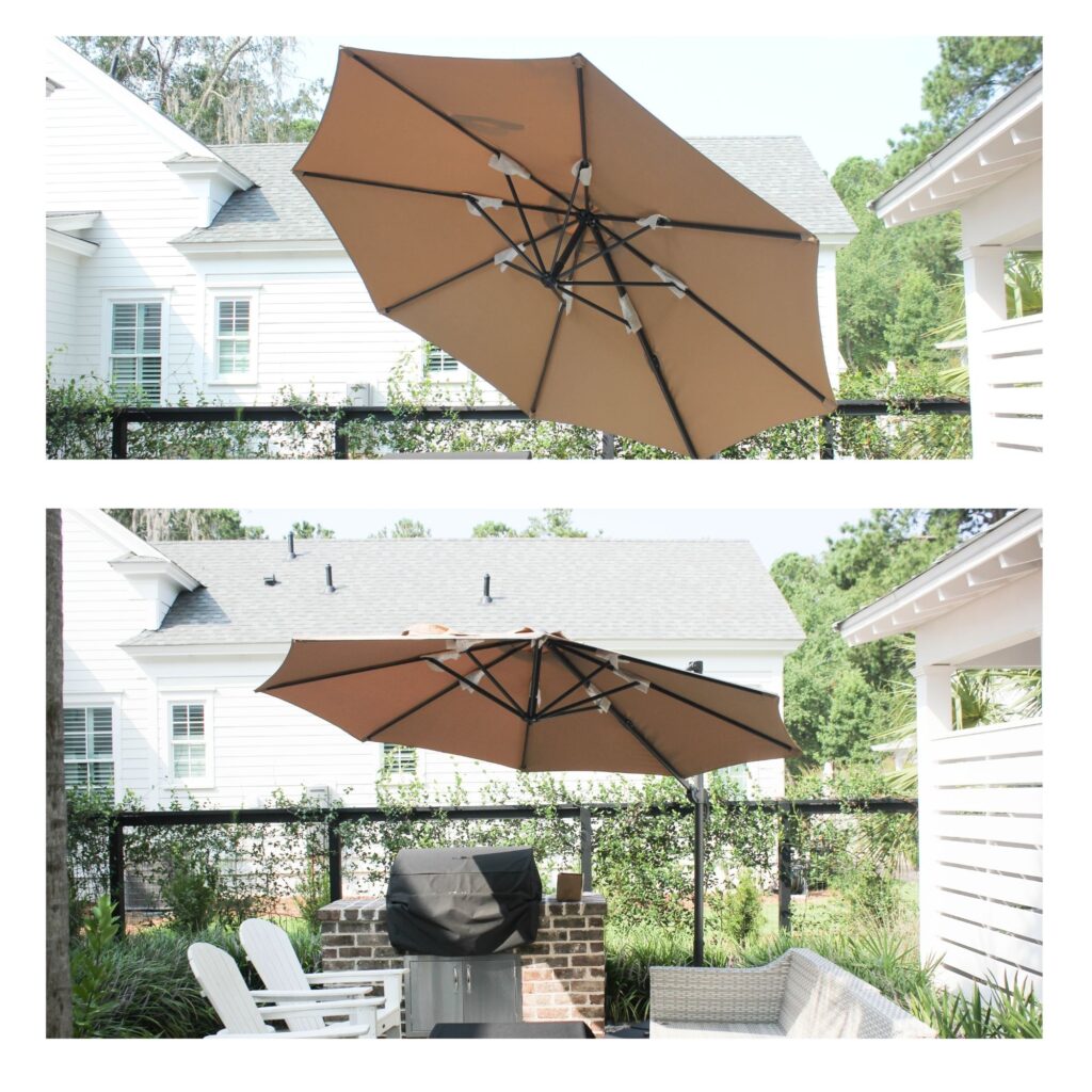 Different angles for cantilever umbrella HOW TO SET UP CANTILEVER OUTDOOR PATIO UMBRELLA