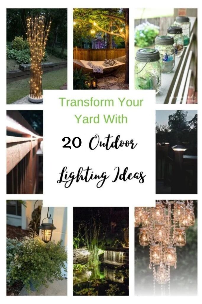 DIY Outdoor String Lights on Poles - H2OBungalow